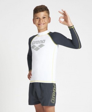 Rashguards Arena Long Sleeve για αγορια ασπρα | 95212029