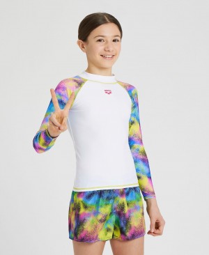 Rashguards Arena Long Sleeve για κοριτσια ασπρα | 98185394