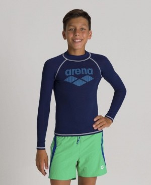 Rashguards Arena Long Sleeve για αγορια σκουρο μπλε | 89688013