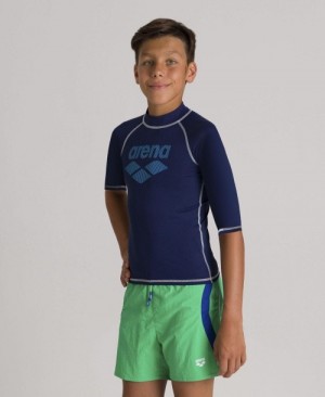 Rashguards Arena κοντο Sleeve για αγορια σκουρο μπλε | 27130633