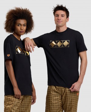 μπλουζακια Arena 50th Anniversary Gold ανδρικα μαυρα | 84824555