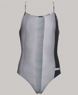 Μαγιό Arena Blended Stripe Youth Light Drop Back για κοριτσια γκρι | 95047301