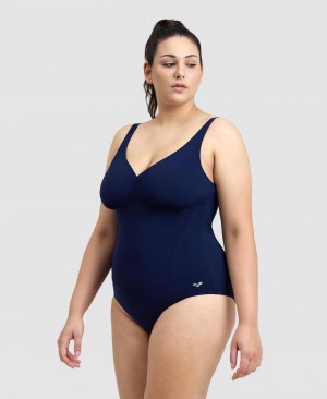 Μαγιό Arena Bodylift Maura U Back Plus γυναικεια σκουρο μπλε | 36103191