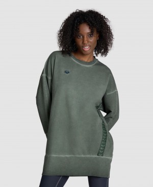 Φούτερ Arena Icons Oversized Crewneck γυναικεια πρασινο | 79283971