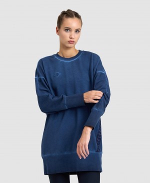 Φούτερ Arena Icons Oversized Crewneck γυναικεια σκουρο μπλε | 6660153