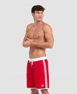 Σορτσ Arena Icons Team Stripe ανδρικα κοκκινα | 85929938