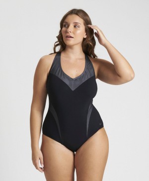 Μαγιό Arena Isabel Lightcross Back Plus γυναικεια μαυρα | 78329158