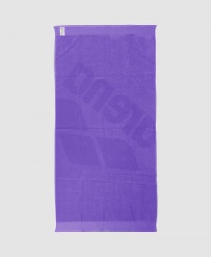 πετσέτα Arena Logo Beach ανδρικα μωβ | 28567433