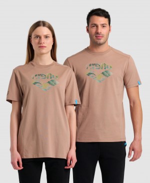 μπλουζακια Arena Logo βαμβακερα γυναικεια καφε | 74655971