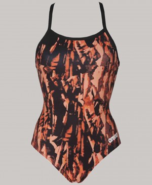 Μαγιό Arena Painted Light Drop Back γυναικεια καφε | 61937568