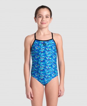Μαγιό Arena Pool Tiles Light Drop Back Swimsuit για κοριτσια μπλε | 77439638