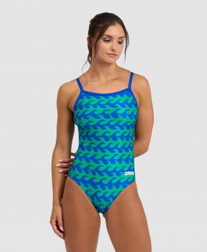 Μαγιό Arena Ride The Wave Light Drop Back γυναικεια τυρκουάζ | 5990154