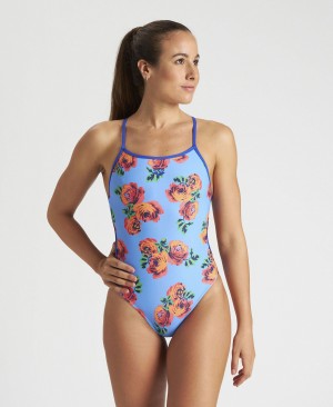 Μαγιό Arena Roses δαντελα Back γυναικεια μπλε | 72595967