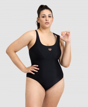 Μαγιό Arena Solid Control Pro Back Plus γυναικεια μαυρα | 10974495