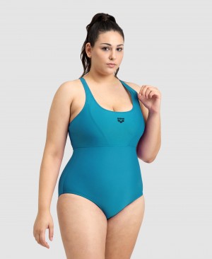Μαγιό Arena Solid Control Pro Back Plus γυναικεια τυρκουάζ | 33100969