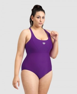 Μαγιό Arena Solid Control Pro Back Plus γυναικεια μωβ | 93344464