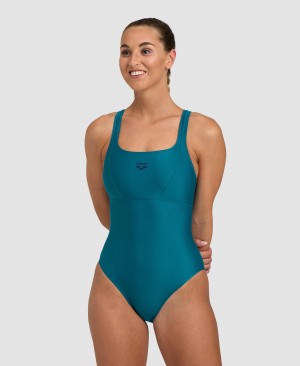 Μαγιό Arena Solid Control Pro Back γυναικεια τυρκουάζ | 234510