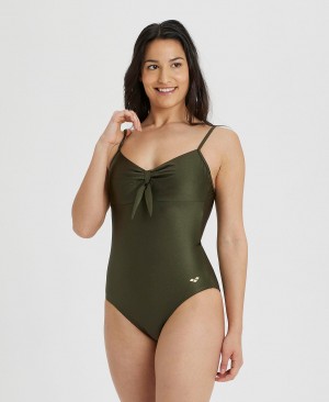 Μαγιό Arena Solid U Back γυναικεια Ελιά | 85996700