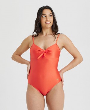 Μαγιό Arena Solid U Back γυναικεια πορτοκαλι | 91243689