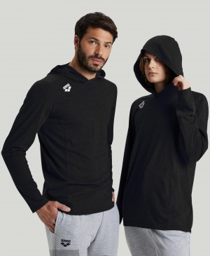μπλουζακια Arena Team Κουκουλοφόρος Panel ανδρικα μαυρα | 37834433