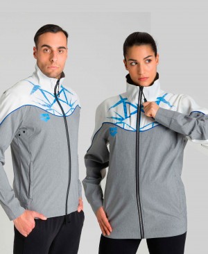 Μπουφαν Arena USA Swimming Team Kit Og Demin Warm Up ανδρικα γκρι | 20246327