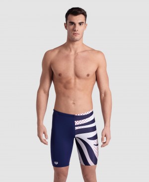Σορτσ Παραλιασ Arena Multi Stripes Swim Jammer ανδρικα σκουρο μπλε | 58705911