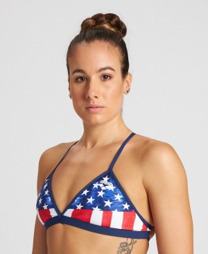 μπικίνι τοπ Arena Stars And Stripes Tie Back γυναικεια Πολύχρωμο | 27633628