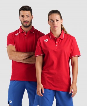 μπλουζακια πολο Arena Team Solid γυναικεια κοκκινα | 39584156